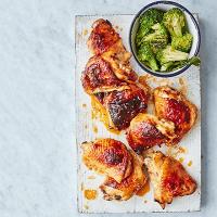 Honey & soy chicken with sesame broccoli image