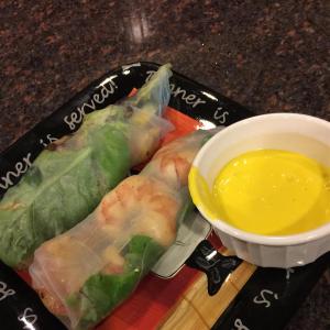 Lobster and Avocado Summer Roll with Mango Coulis image