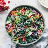 Warm Lentil & Kale Winter Salad (Vegan)_image