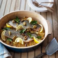 Striped Bass With Potatoes and Olives image
