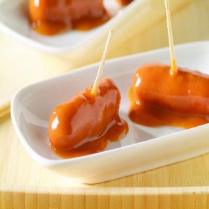 Franks in Sweet Peanut-Barbecue Sauce_image