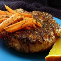 Pan Seared Pork Chops With Glazed Carrots image