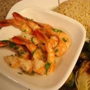 Lemon Garlic Shrimp with Roasted Brussels Sprouts and Brown Rice_image