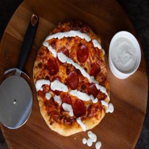 Cast Iron Skillet Pizza with Homemade Ranch Dressing image