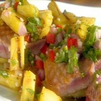 Grilled Yellow Fin Tuna with Grilled Pineapple Salsa_image