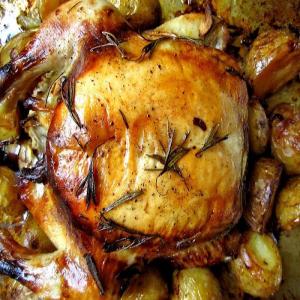 Rosemary Citrus Roast Chicken (overnight marinade) with Roasted Potatoes_image