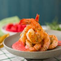Grilled Prawns with Cheese Puff Sauce image