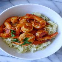 Spicy Chipotle Shrimp with Jalapeno Green Rice image