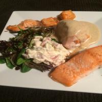 Chicken Breast Stuffed With Smoked Salmon With Cheese and Salmon image