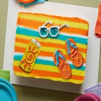 Beach Towel Pull-Apart Cupcake Cake image