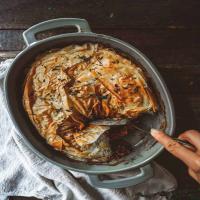 Creamy Lentil Phyllo Dough Crusted Casserole_image