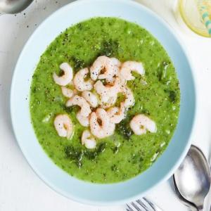 Green chowder with prawns_image