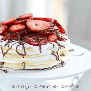 Easy Strawberry Nutella Crepe Cake_image