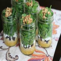 Make-Ahead Spinach Salad in a Jar image