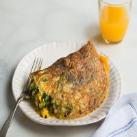 Broccoli Rabe Omelette with Bacon and Cheddar_image