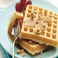 Whole Wheat Waffles with Honey-Peanut Butter Syrup_image