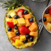 Fruit Salad in a Pineapple Boat_image