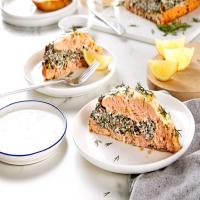 Creamed Spinach-Stuffed Salmon image
