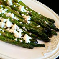Roasted Asparagus with Herb Goat Cheese image