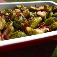 Glazed Brussels Sprouts with Bison Bacon_image
