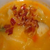 Non-Dairy, Creamy Vegetable Soup With Bacon_image
