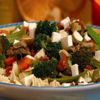Pasta Spirals with Sauteed Vegetables, Olives and Smoked Mozzarella image
