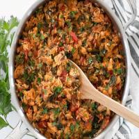 Tomato Herb Rice with White Beans and Spinach_image