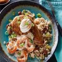 Blackened Chicken with Cajun Shrimp Sauce_image