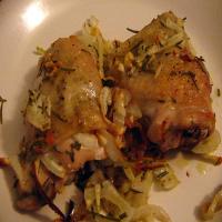 Baked Chicken with Onions, Garlic & Rosemary image