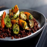 Quinoa With Roasted Winter Vegetables and Pesto_image