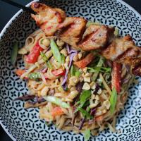 Grilled Turkey Kabobs with Thai Noodle Salad image