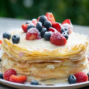 Red, White and Blue Crepe Cake image