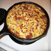 Skillet Potato Pie With Eggs and Cheese_image