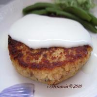 Salmon Burgers With Lemon-Sour Cream Sauce image