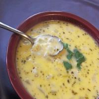 Creamy Green Chili and Cheese Soup image