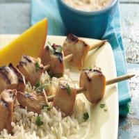 Grilled Chicken Skewers with Peanut Sauce_image