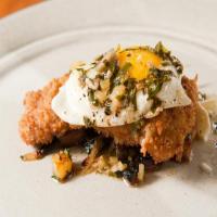 Wiener Schnitzel with Lemon-Lime Brown Butter, Paprika and Fried Eggs image