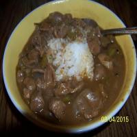 David's gizzards and gravy over rice image