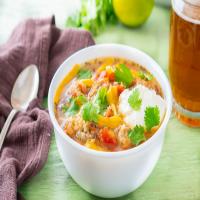 Crock Pot Mexi-Meatball Rice Soup_image