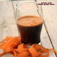 carrot and black grape juice recipe | Indian black grape carrot juice | healthy carrot grape detox juice | anti-ageing carrot grape juice |_image