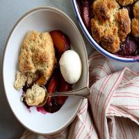 Peach and Blueberry Cobbler With Hazelnut Biscuits_image