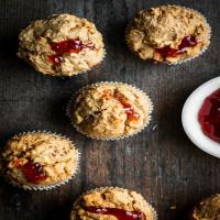 Fruit-Sweetened Peanut Butter & Jelly Muffins_image