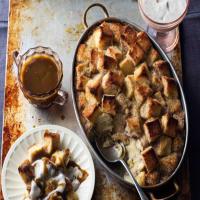 French Toast Bread Pudding with Pumpkin Maple Syrup_image
