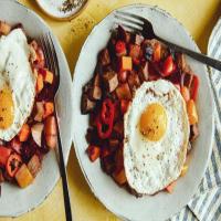 Leftover Brisket Flannel Hash with Crispy Fried Eggs image