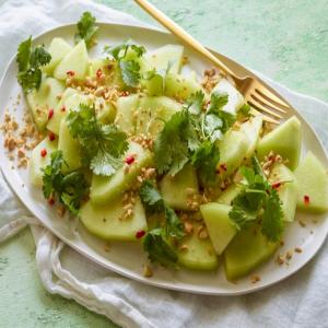 Slightly Pickled Honeydew with Herbs_image