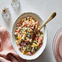 Classic Macaroni Salad with Ham_image