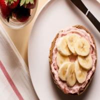 Strawberry Cream Cheese with Banana Bagel image