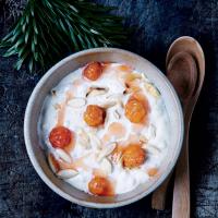 Almond-Barley Porridge with Fruit image