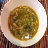 Winter Vegetable and Bean Soup With Pesto image
