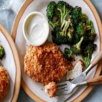 Healthy Air Fryer Parmesan Chicken with Broccoli image